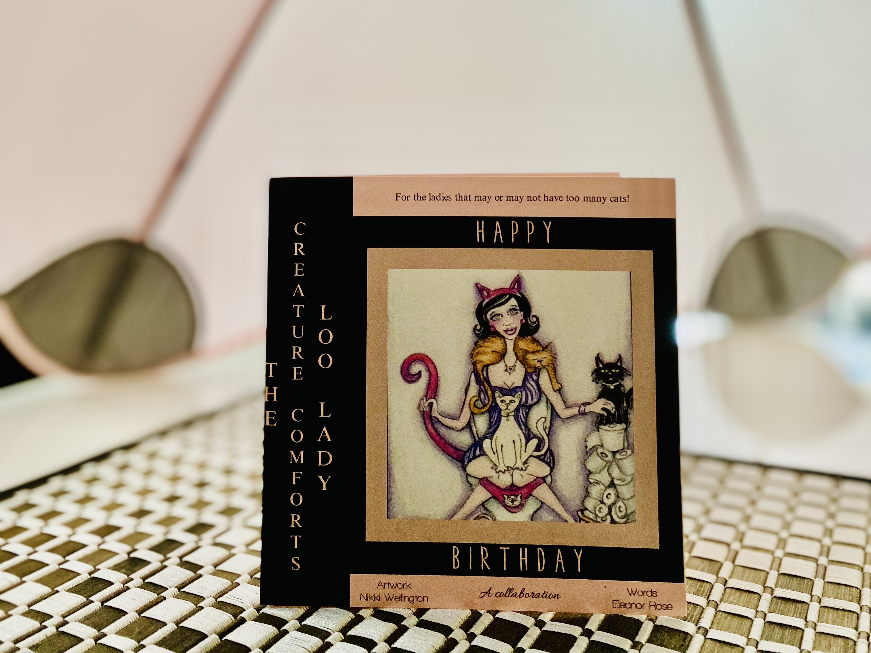THE CREATURE COMFORTS LOO LADY HAPPY BIRTHDAY CARD