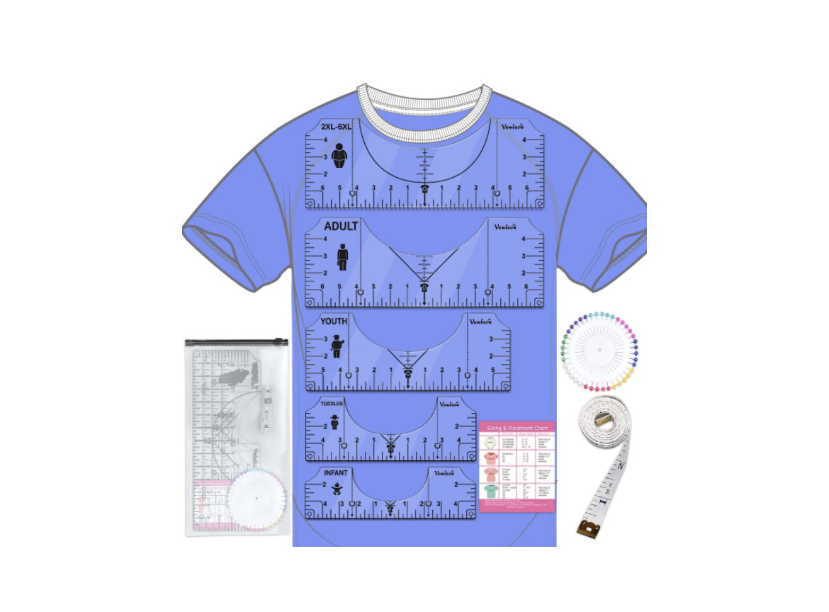  Tshirt Ruler Teflon Sheets Heat Tape,3 Teflon Sheets for Heat  Press,8 Tshirt Ruler Guide for Vinyl Alignment,1 Heat Resistant Tape :  Arts, Crafts & Sewing