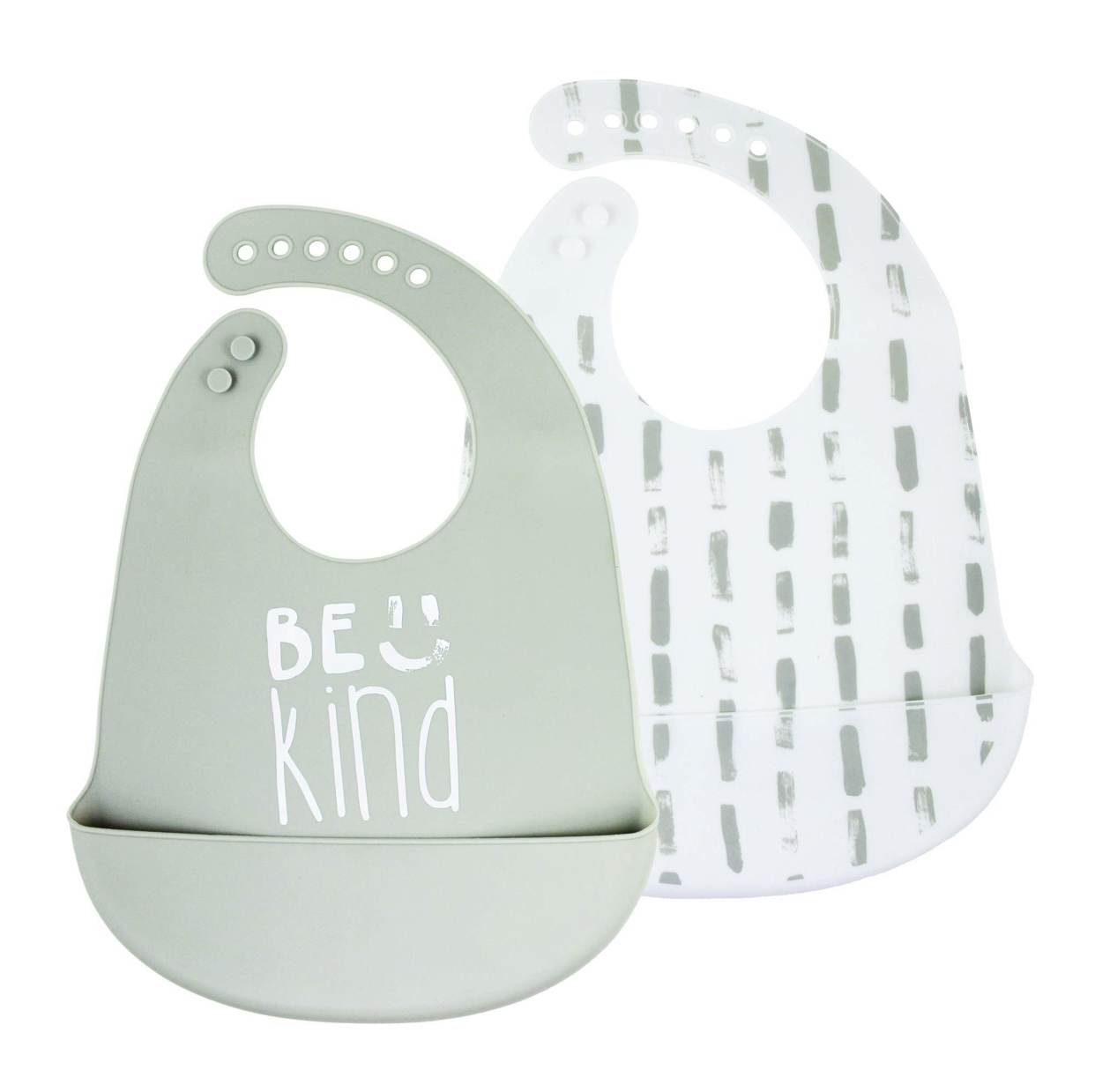  Baberos de silicona para bebés con recogedor de alimentos  (juego de 3) – Plástico libre de BPA, babero duradero y ajustable – Baberos  de silicona para bebés, niños y niñas –