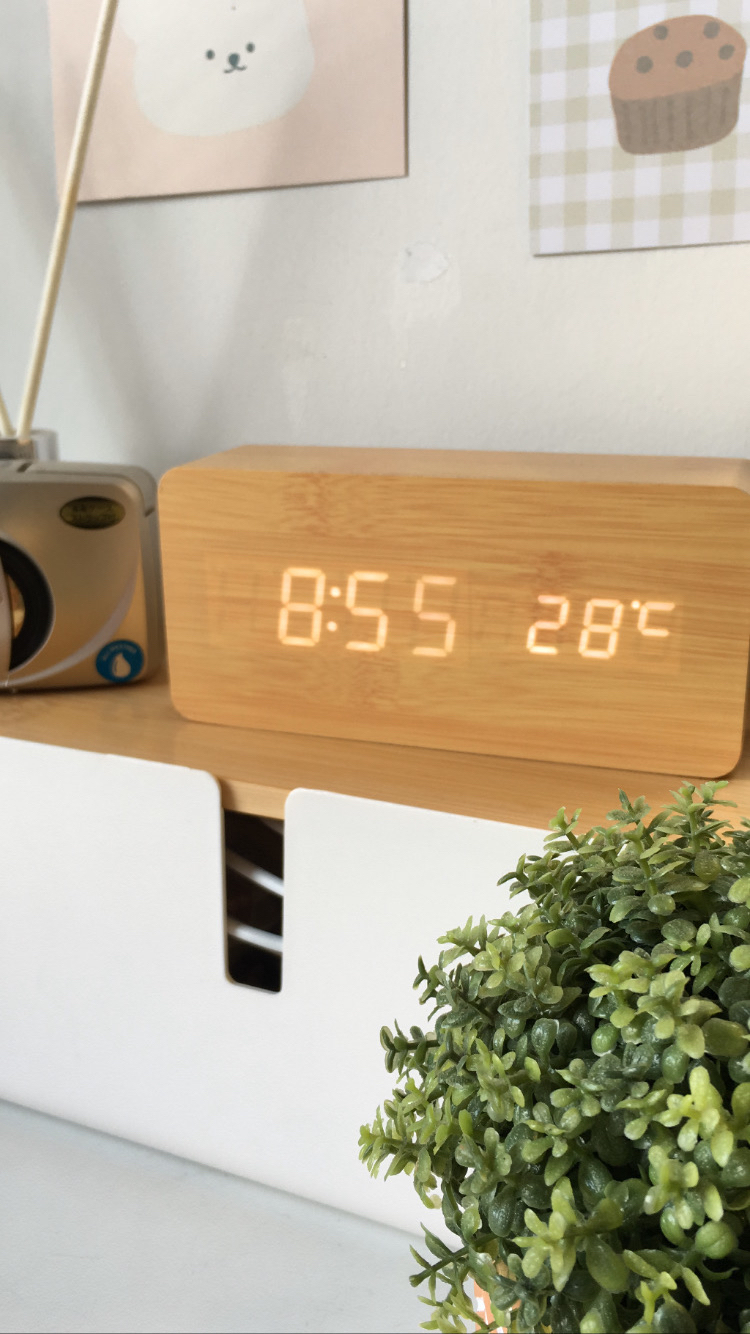 98. Wooden LED clock