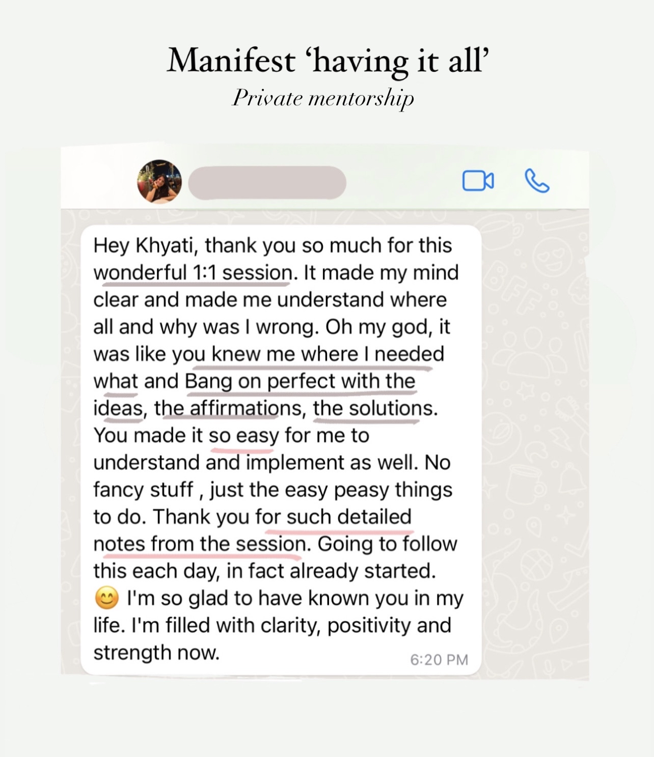 Manifest ‘having it all’ mentorship