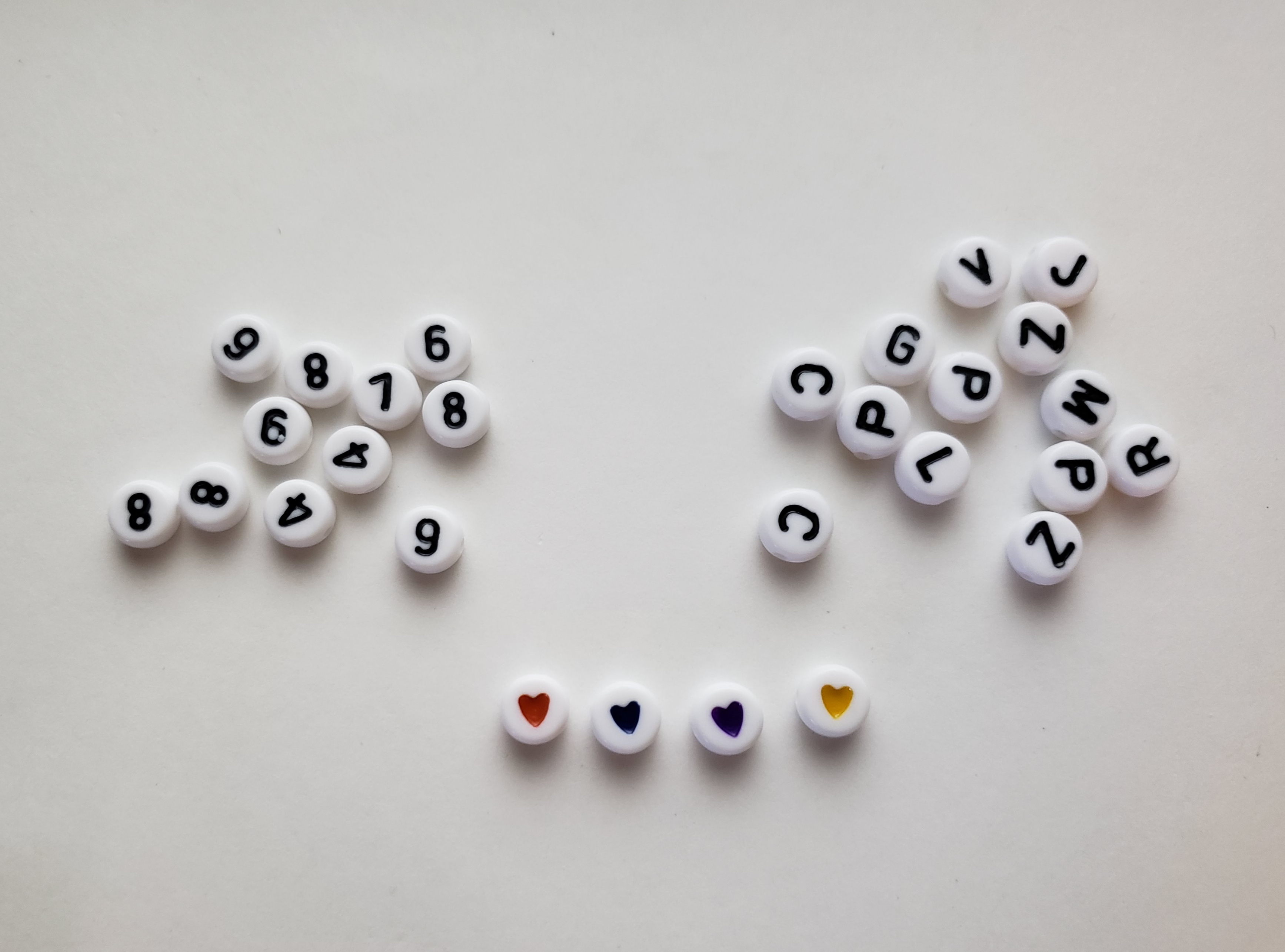 Letter, Numbers, and Hearts!