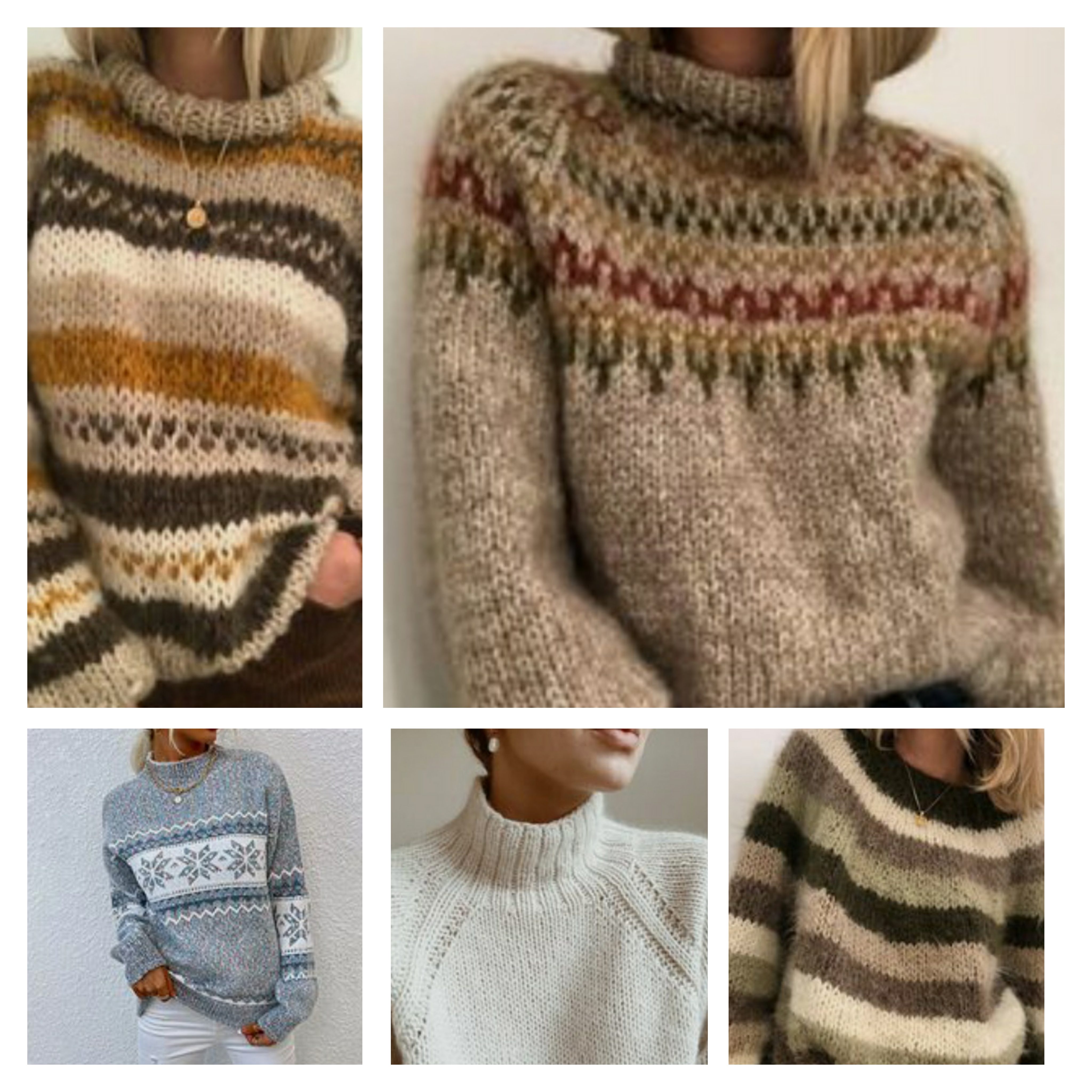 Dame gensere med mønster 