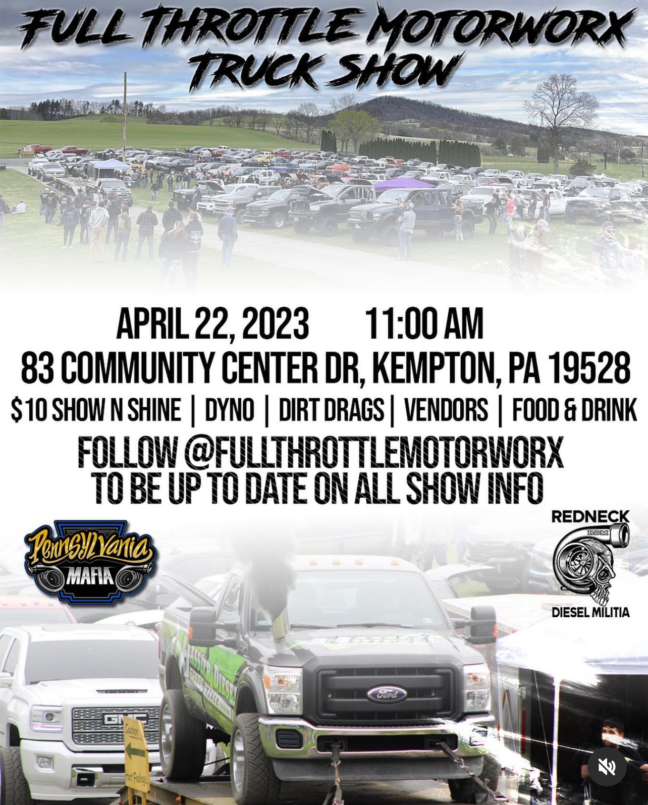 April 22nd Full Throttle Motorworkx Truck Show 