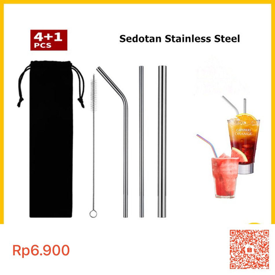 3. Reusable Stainless Straw (IDR 6.900)