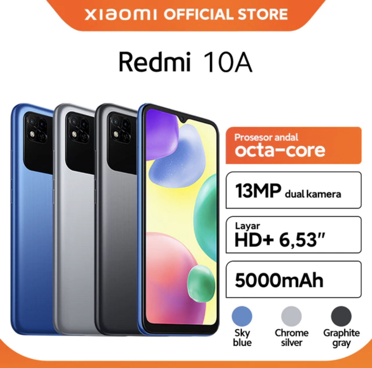8. Xiaomi redmi 10 A