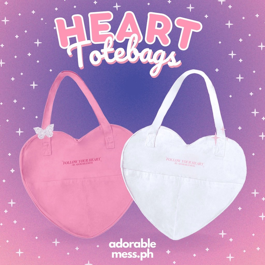 💗 heart shaped tote bag