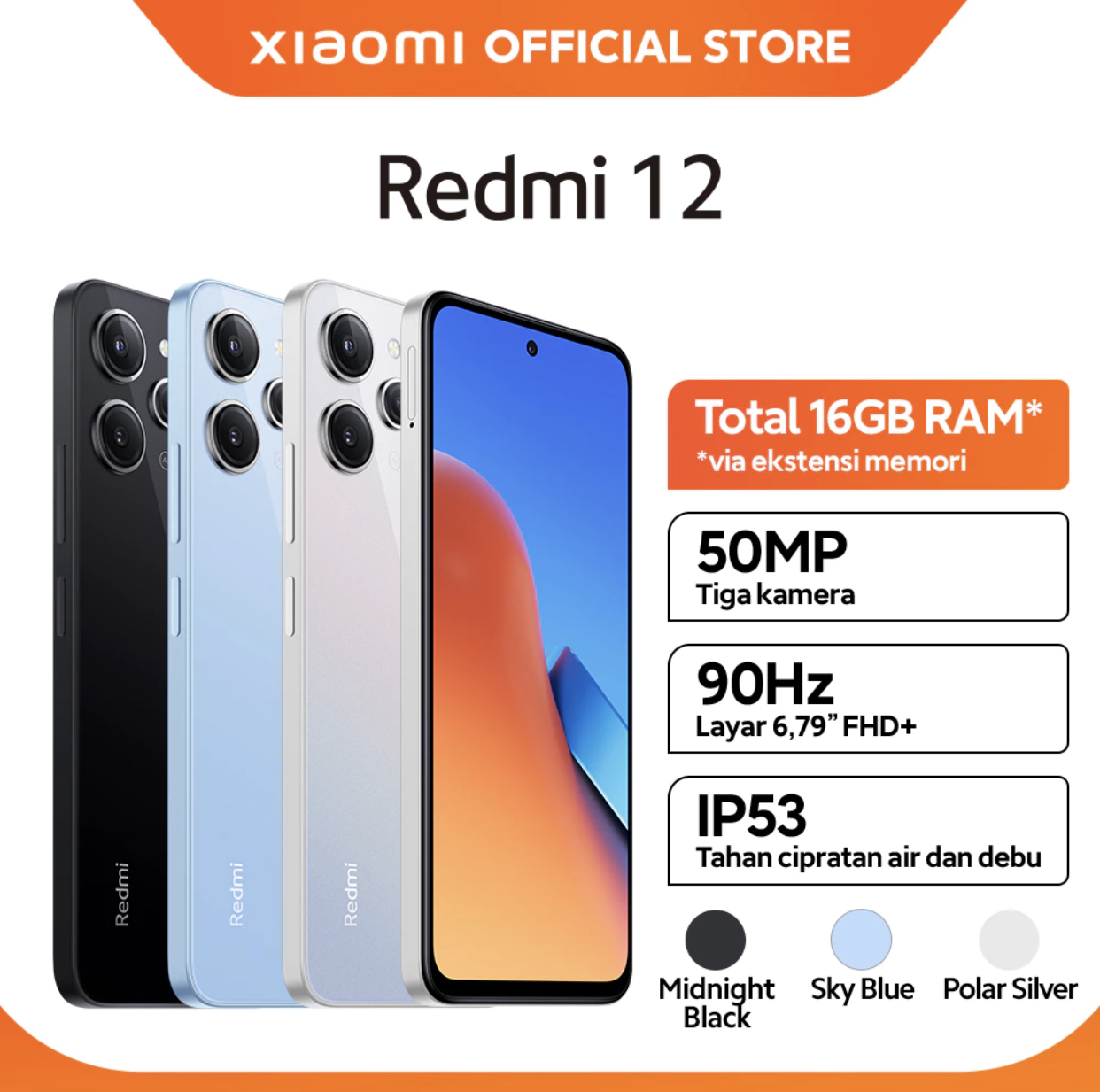 3. Xiaomi redmi 12