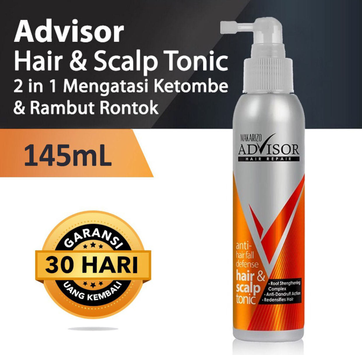 2. makarizo advisor hair&scalp tonic - 49rb