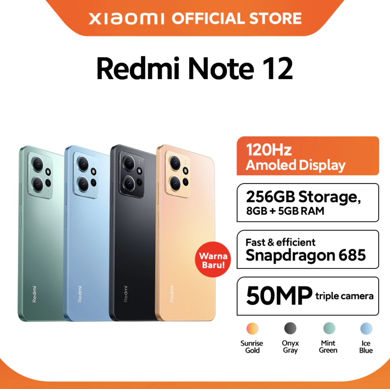 1. Xiaomi redmi note 12
