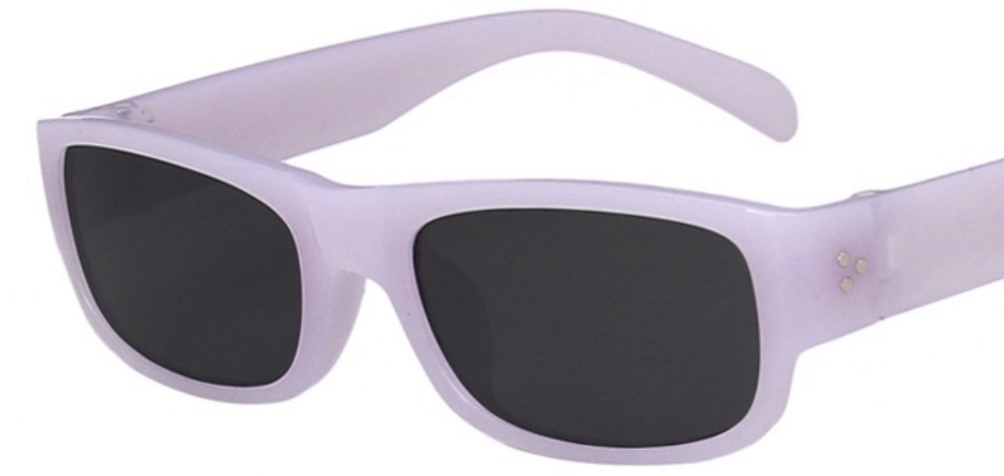 pastel purple frame sunglasses