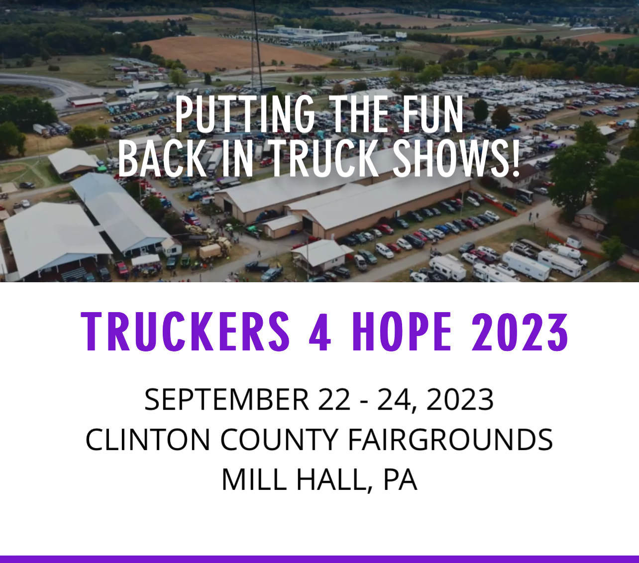 September 22-24 Truckers for Hope