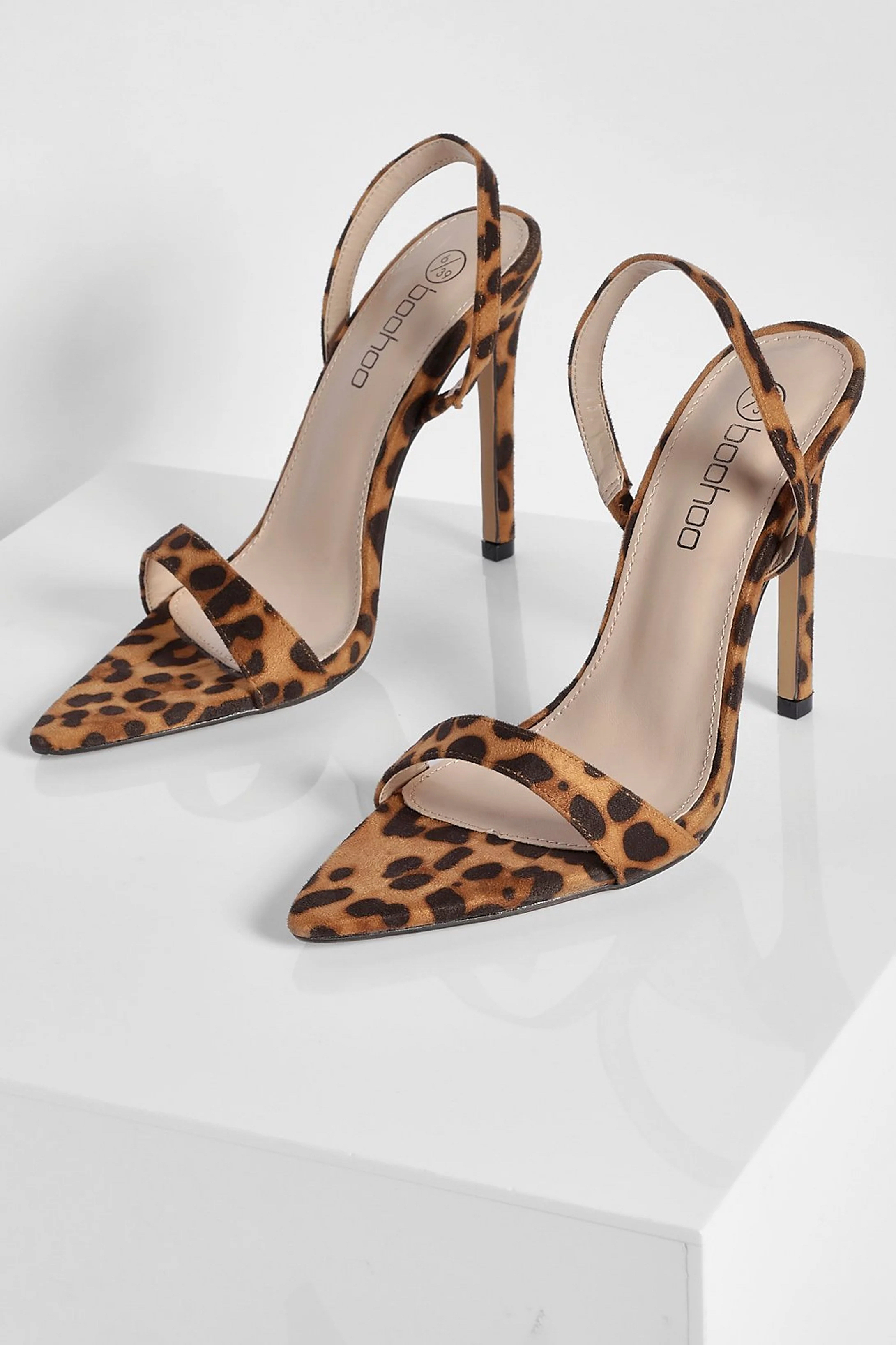 Leopard Pointed Toe Slingback Shoes