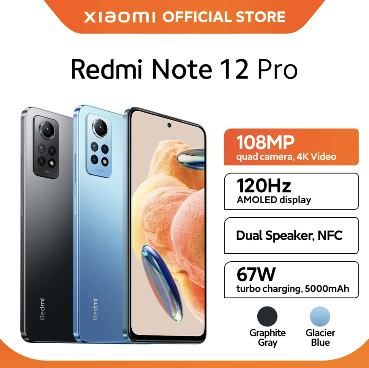 4. Xiaomi redmi note 12 pro 4G