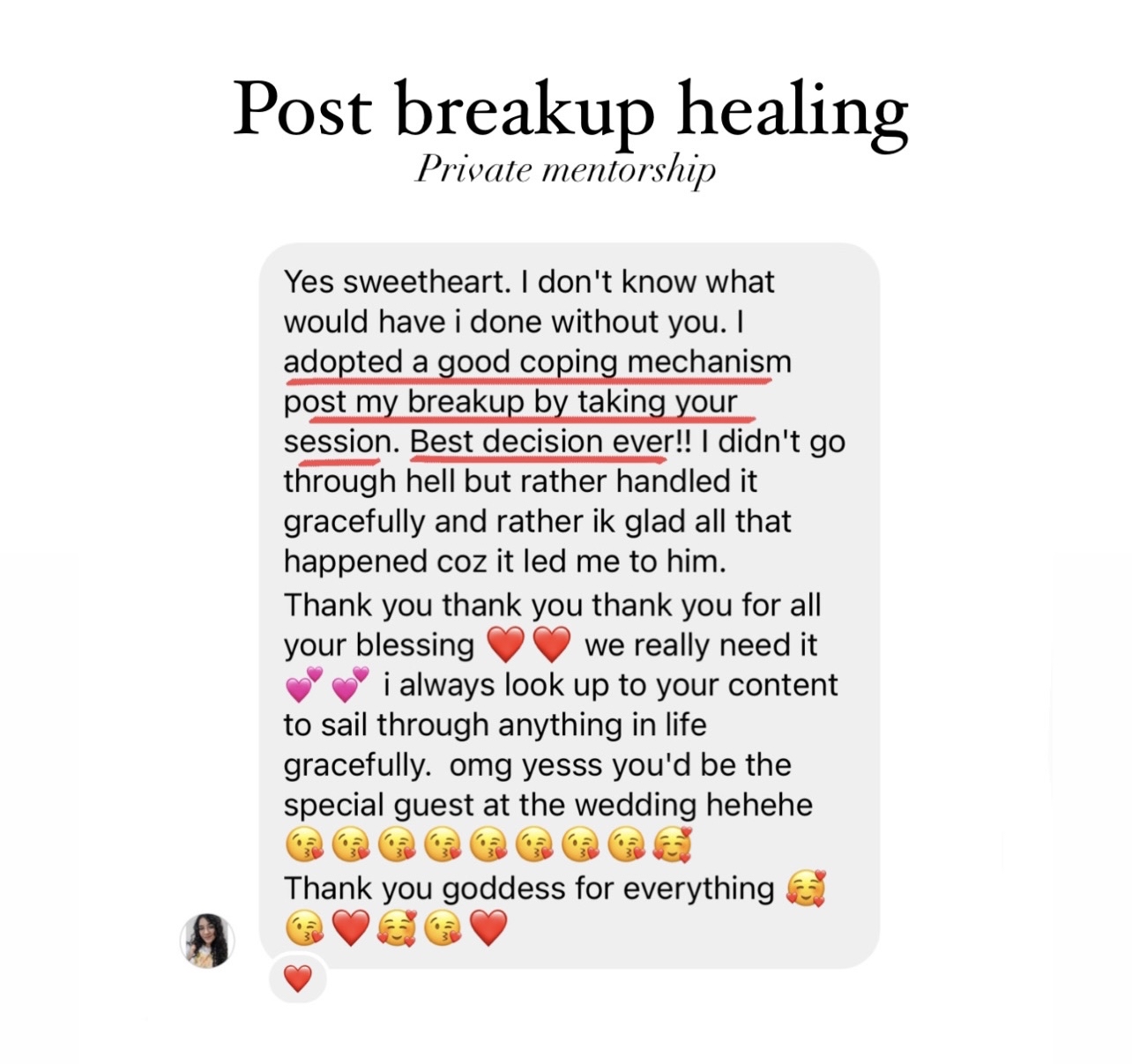 Post breakup healing mentorship 