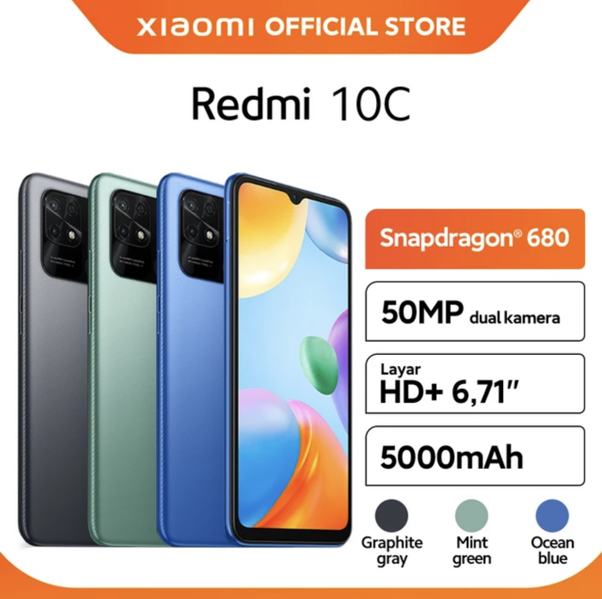9. Xiaomi redmi 10C